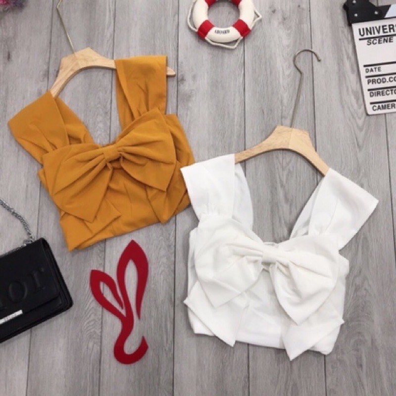 ÁO HAI DÂY XINH ĐẸP / NƠ TRƯỚC / HOT / NƠ BẢNG TO / ULZZANG xinh đejp/ CÔNG CHÚA