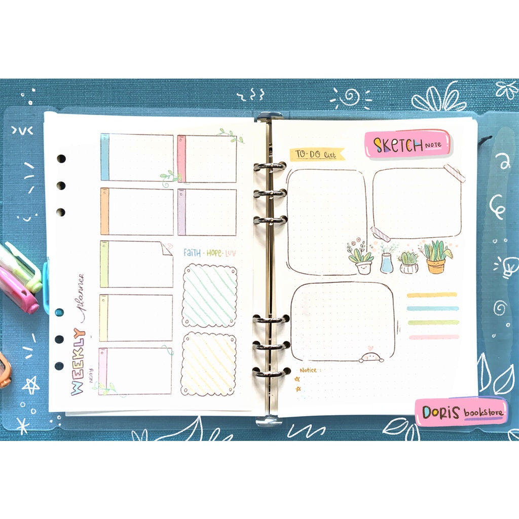 Sổ viết Handmade Doris - Sketchnote (Dot grid)