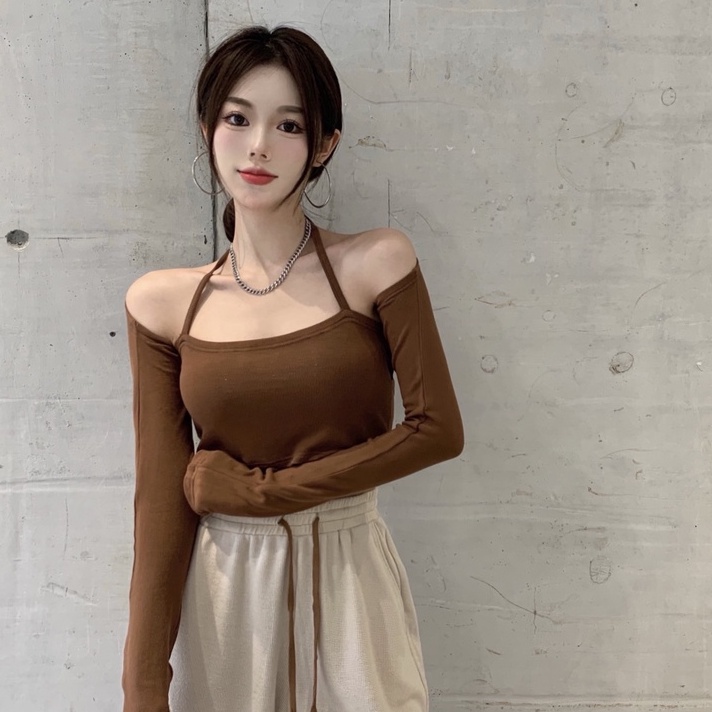 COZOK Set áo khoác cardigan tay dài + áo sát nách chống nắng thời trang cho nữ