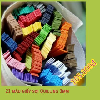 21 tép giấy đủ màu + máy xoắn bin Quilling