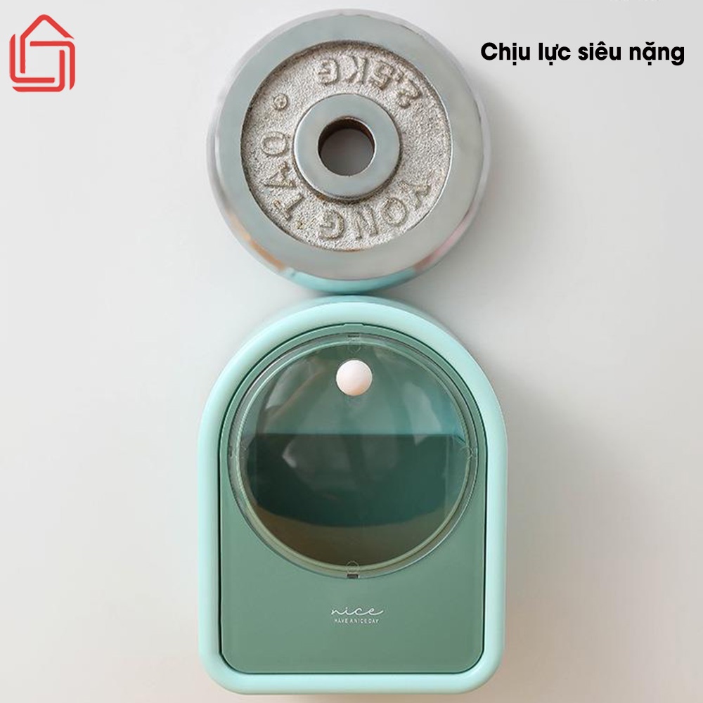 Hộp đựng bông tẩy trang, hộp đựng bông ngoáy tai chất liệu HIPS treo tường tiện lợi - nhamoi
