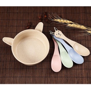 Bát ăn lúa mạch hình mèo / Bát ăn dặm cho bé