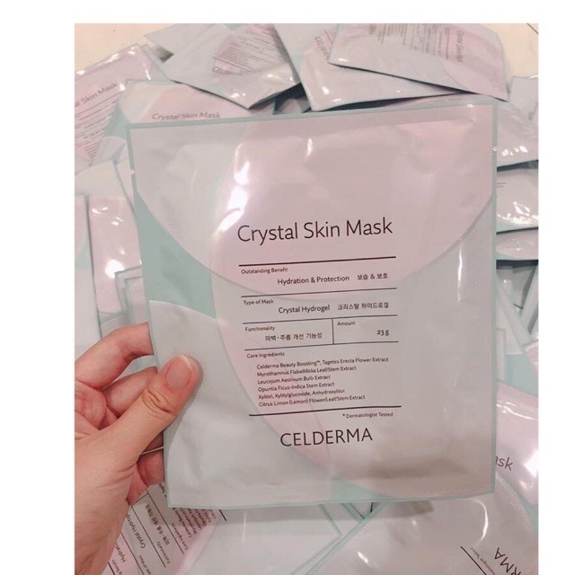 MẶT NẠ THẠCH ANH CRYSTAL SKIN MASK CELDERMA -SONG JIHYO