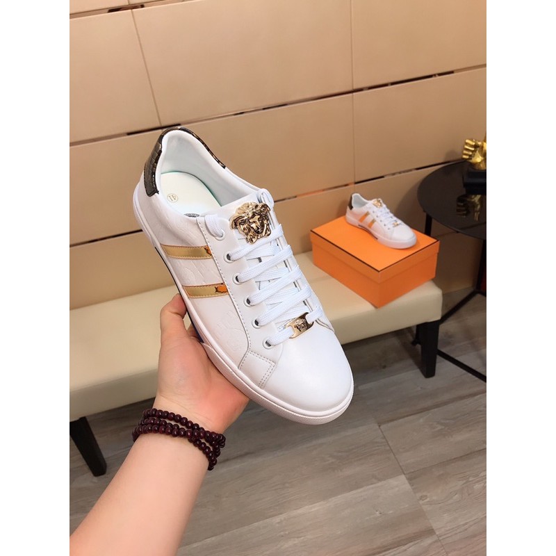 Giày thể thao/sneaker nam thương hiệu Versace Collection da thật cao cấp thiết kế trẻ trung và năng động