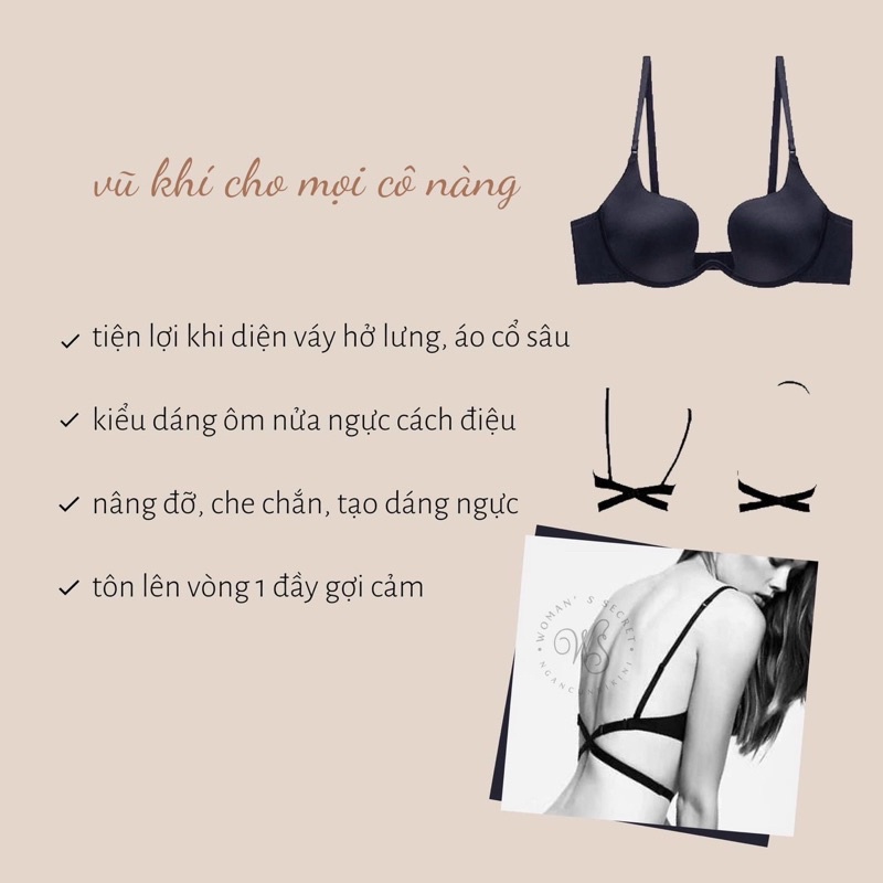 AL403 Áo lót nữ, có gọng nâng ngực khoét sâu mặc trễ ngực hở vai, hở lưng gợi cảm