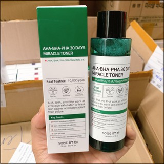 Nước Hoa Hồng Some By Mi AHA-BHA-PHA Dành Cho Da Mụn 30 Days Miracle Toner 150ml