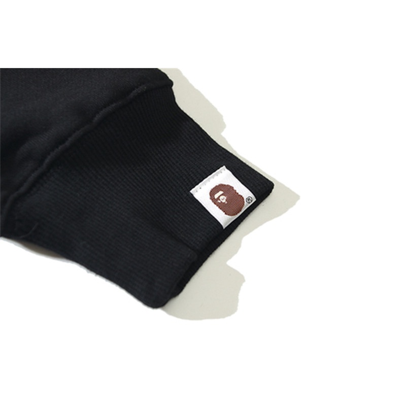 Áo Khoác Tay Dài Cổ Tròn Dáng Rộng Giả Khóa Kéo Thêu Họa Tiết Bape Thời Trang Cho Cặp Đôi | BigBuy360 - bigbuy360.vn