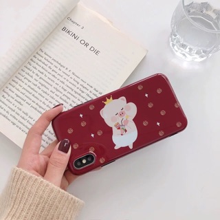 Ốp lưng iphone - Ốp heo đỏ may mắn