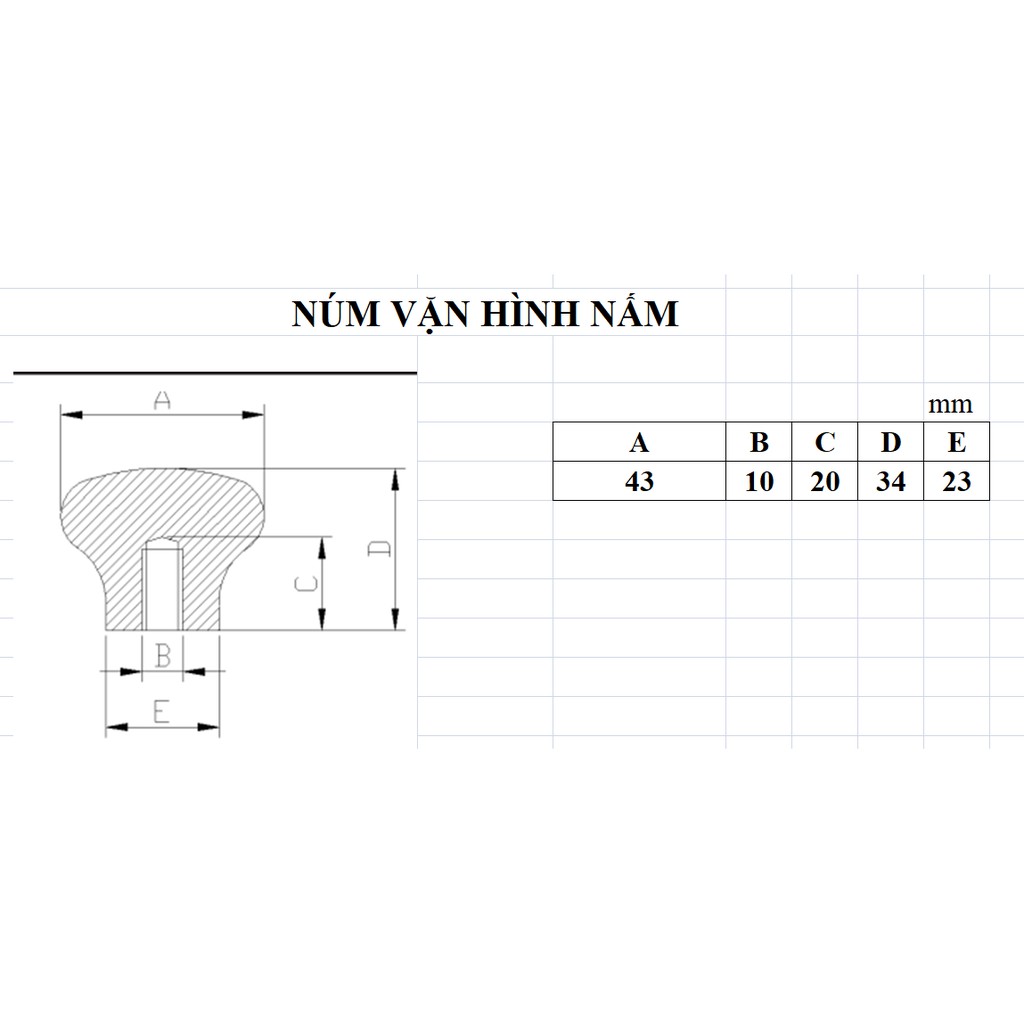 NÚM vặn nhựa DOTI hình nấm