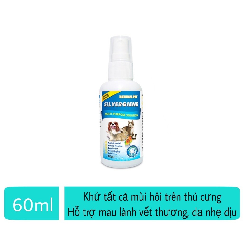 Chai xịt đa năng Nano Bạc giúp khử mùi hôi, nhanh lành vết thương - Chai xịt đa năng nano bạc giúp khử mùi,thể tích 60ml