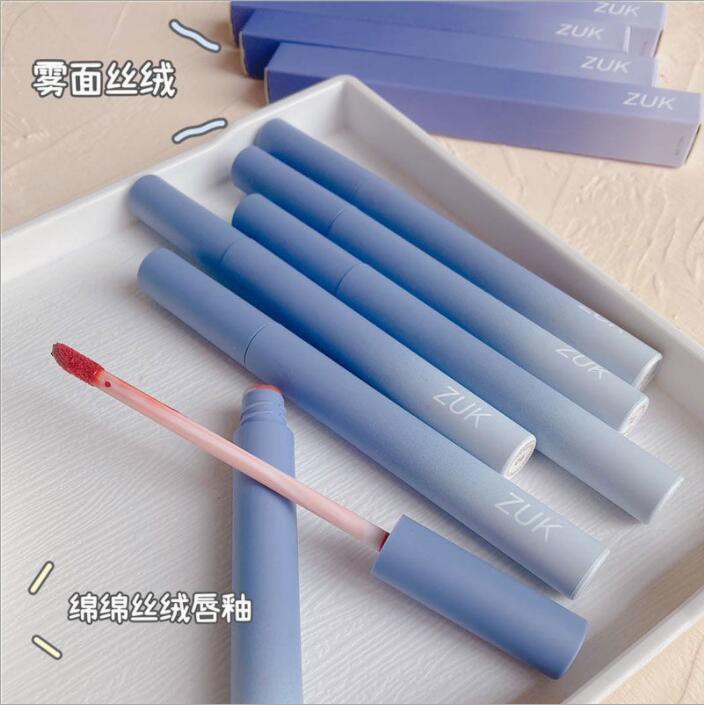 Son bóng ZUK ống nhỏ màu xanh lam gradient chất nhung lì dưỡng ẩm môi