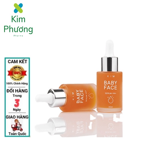 KIM BABY FACE HA+.Tinh Chất Truyền Trắng sáng.Sạch Mụn, Mờ Nám, Tàn Nhang.