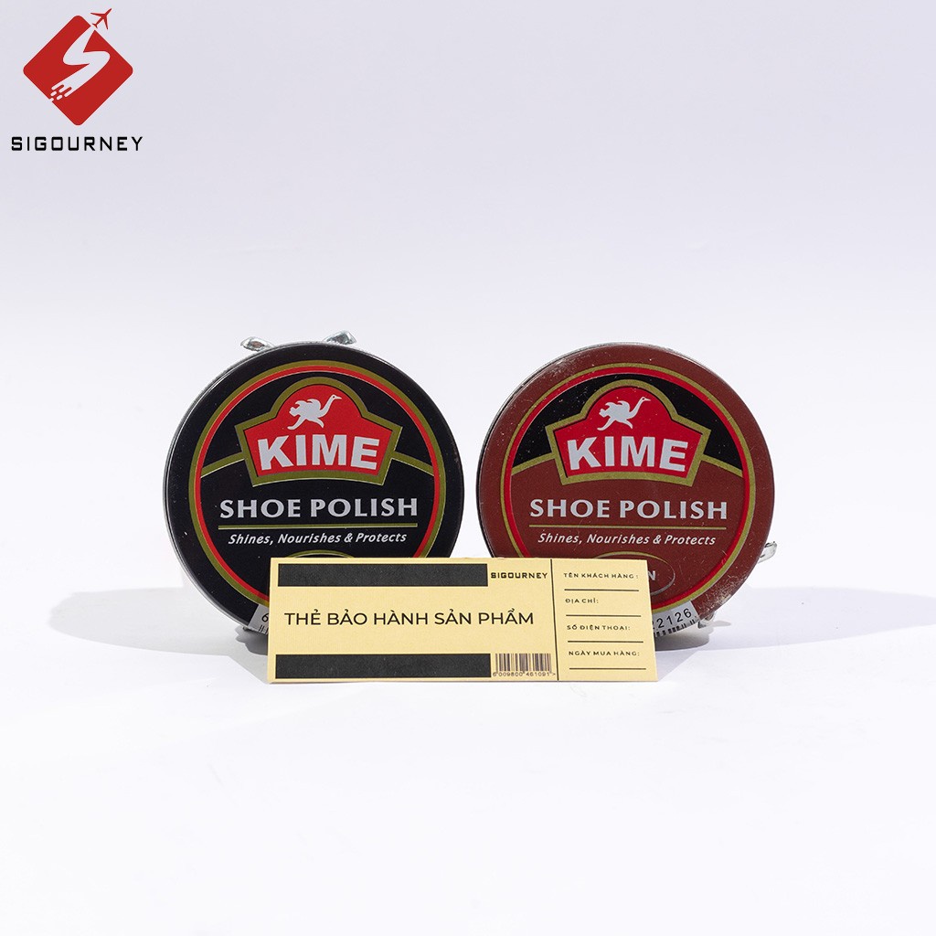 Combo Xi Đánh Giày KIME Và Bàn Chải Đánh Giày - Combo Vệ Sinh Giày Da Chuyên Dụng