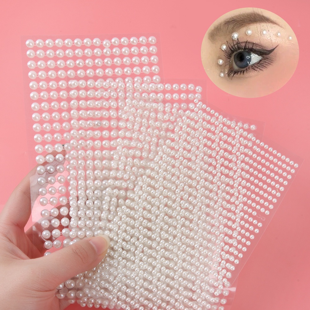 Hạt Ngọc Trai Dán Trang Trí Móng Tay Đa Năng Nhiều Kích Thước 3mm / 4mm / 5mm / 6mm