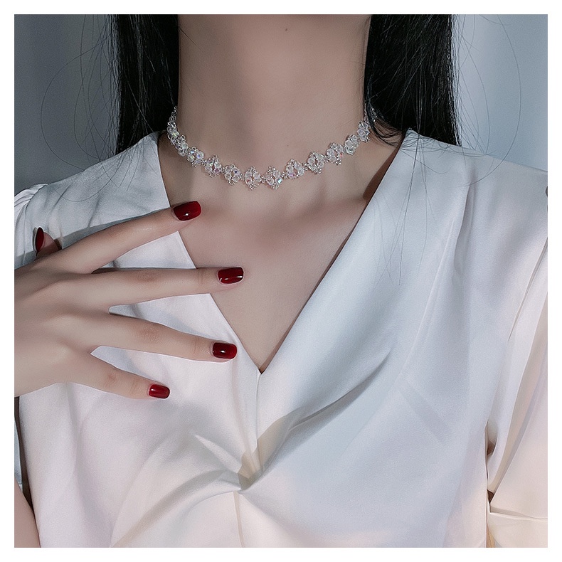 Mới Vòng cổ Mặt Đính Đá Sang Trọng Cho Nữ