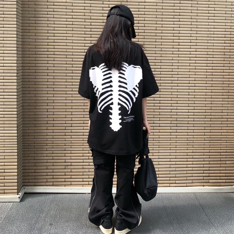 ÁO THUN SKELETON MÀU ĐEN THE BLACK ADAMS