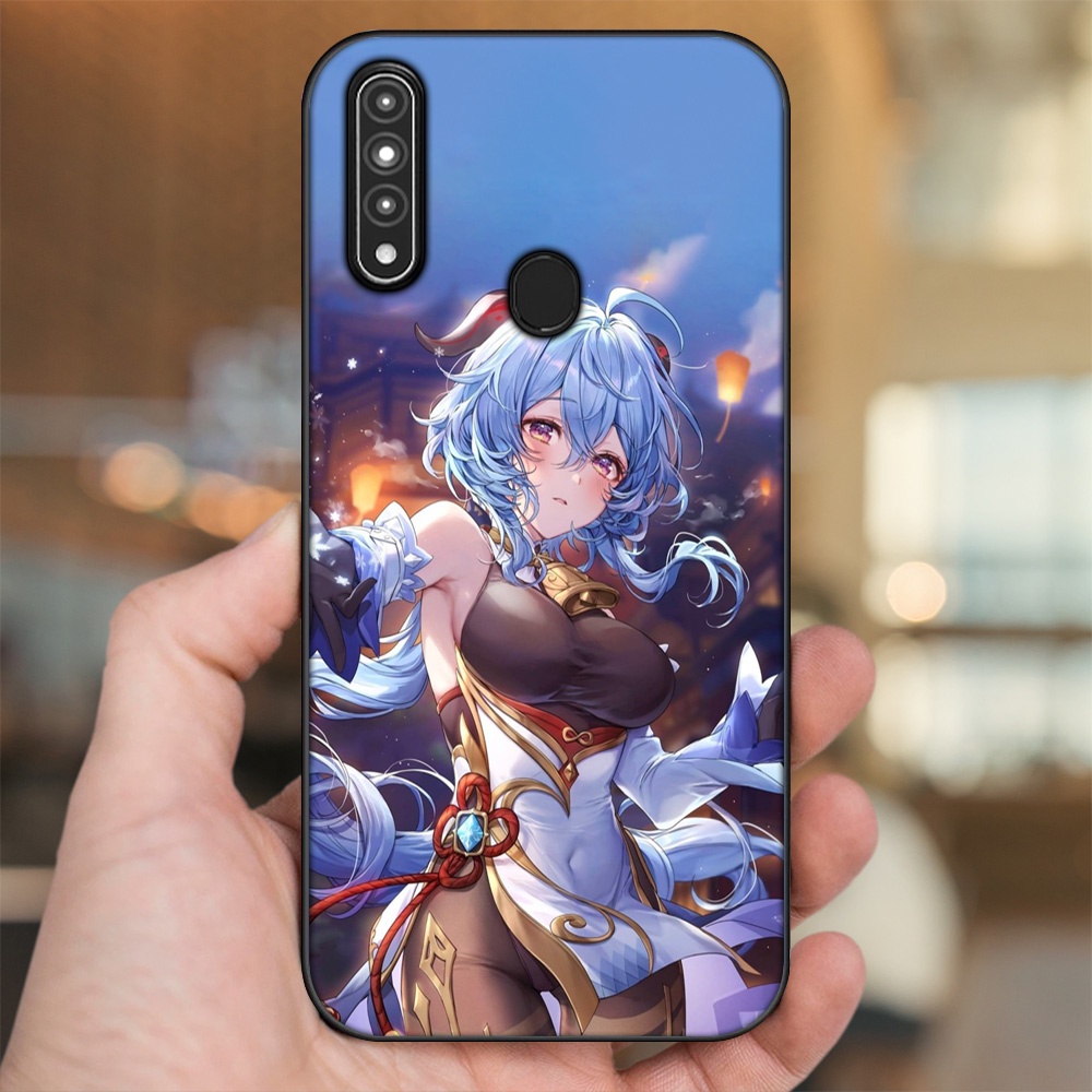 Ốp lưng Oppo A31, A8 viền đen in hình Ganyu Genshin Impact