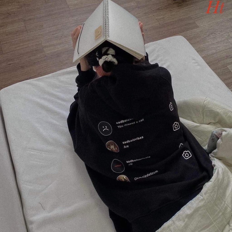 Áo hoodie Sad máy ảnh
