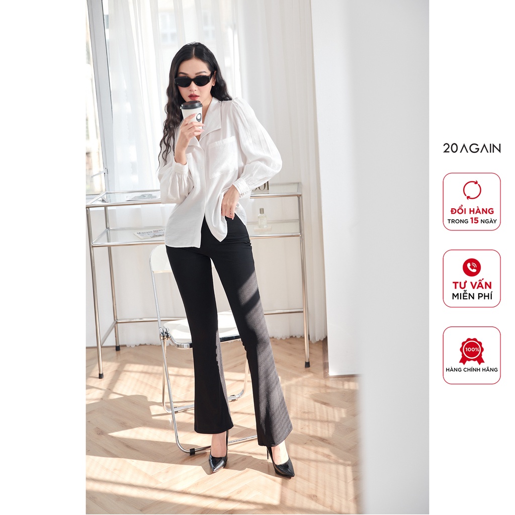 Áo sơ mi dài tay cổ bẻ 20Again, thiết kế túi ngực độc đáo, sành điệu ASA2033