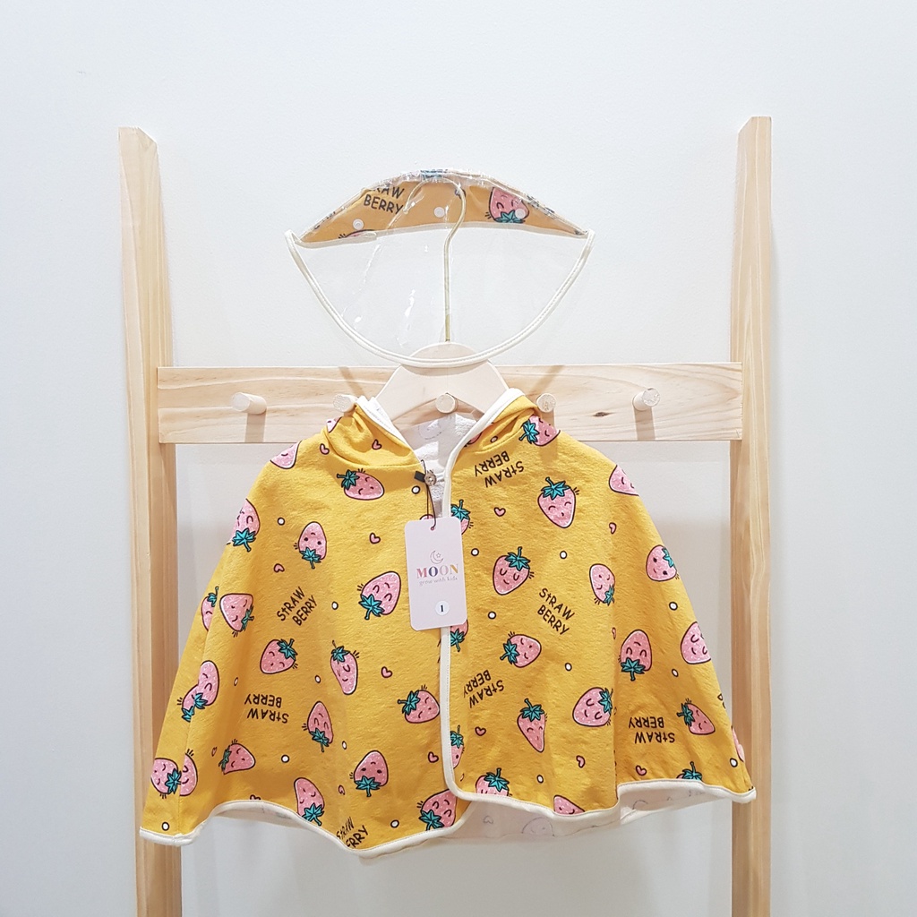 (Hàng thiết kế) Áo choàng chống nắng cho bé kèm tấm chắn có thể tháo rời-Moon kids fashion