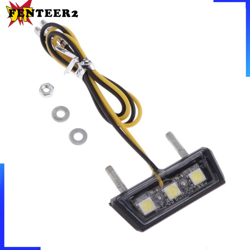 (Fenteer2 3c) Biển Số Xe Máy Universal Có Đèn Led