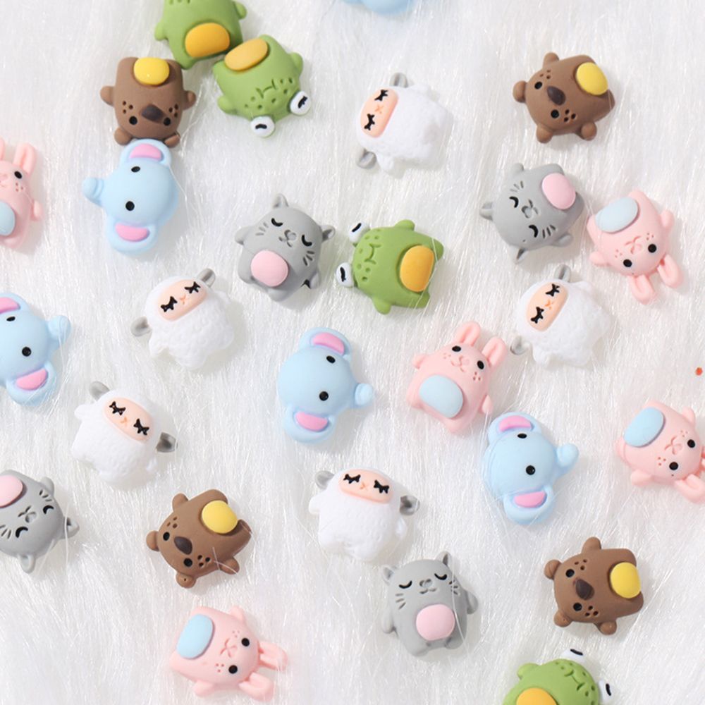 [Hàng mới về] Phụ kiện dán trang trí móng tay nghệ thuật 3D thủ công kiểu dáng hoạt hình dễ thương đa dạng tùy chọn