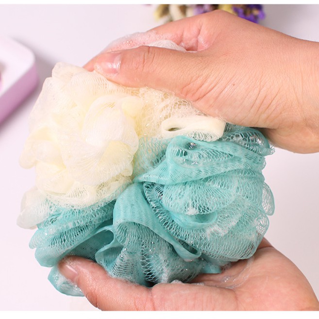 Bông tắm tròn vải lưới mềm mại cao cấp, bông tắm tạo bọt Hàn Quốc đẹp rẻ