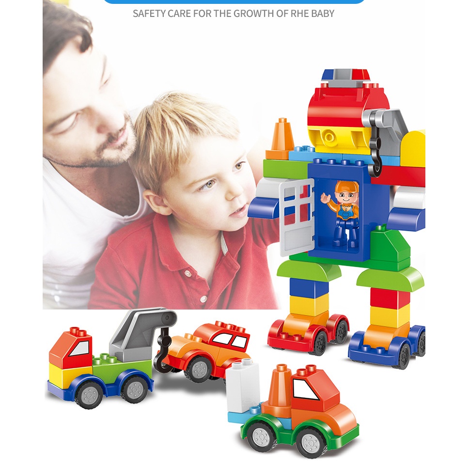 Đồ chơi Lego BAPKIDS Lắp ráp mô hình ô tô đồ chơi trẻ em 116 chi tiết cho bé phát triển trí tuệ