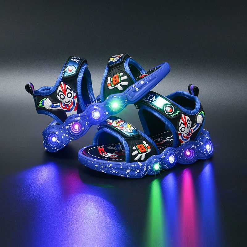 Sandal Đi Biển Mùa Hè 2021 kasutsandal Có Đèn Cho Bé Trai