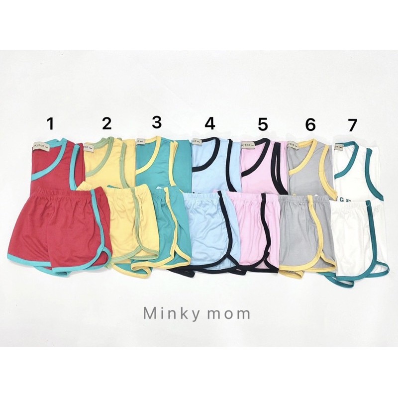 BỘ MINKY MOM BA LỖ LOS ANGELES THUN LẠNH BO VIÊN SIÊU ĐẸP CHO BÉ