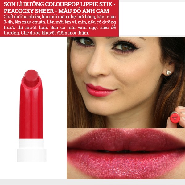 Son màu Colourpop Lippie Stix Peacocky