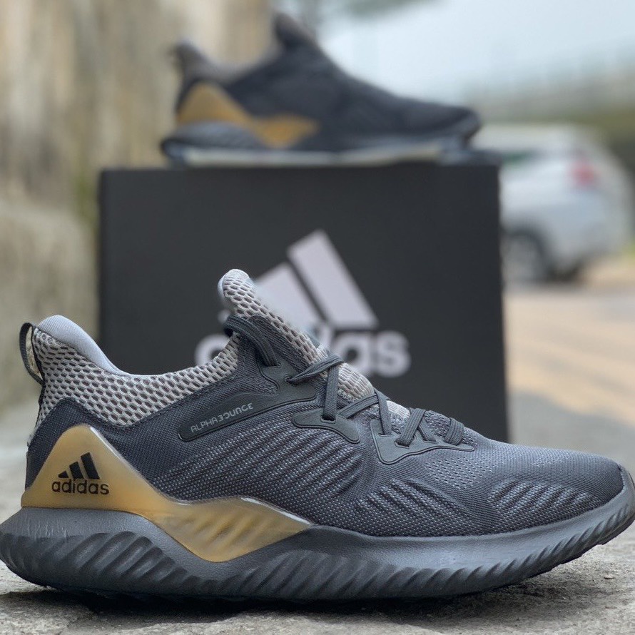 Giày thể thao Sneaker nam nữ Adidas Alphabounce 2018 màu Cafe (Free ship)(Hàng 1-1 Trung)(Tặng box bảo vệ)