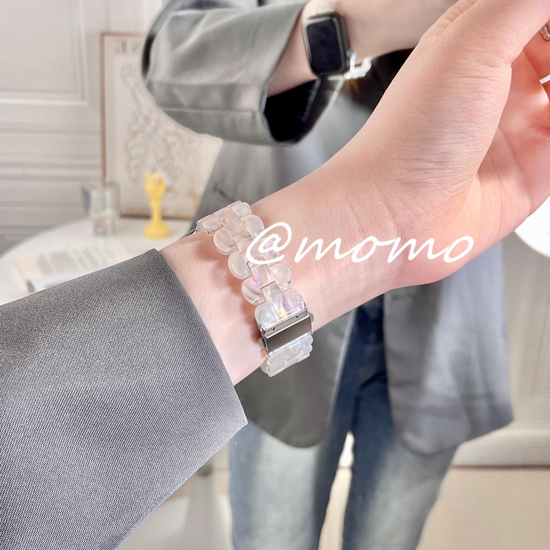 Dây Đeo Đồng Hồ Bằng Resin Nhiều Màu Sang Trọng 38mm 41mm 44mm 42mm 40mm 38mm Cho AP Watch Seri 7 6 5 4 3 2 1 45mm