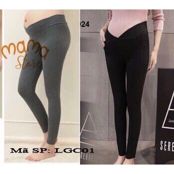 Quần bầu Legging cạp chéo mác Trắng, mềm min, co giãn tốt