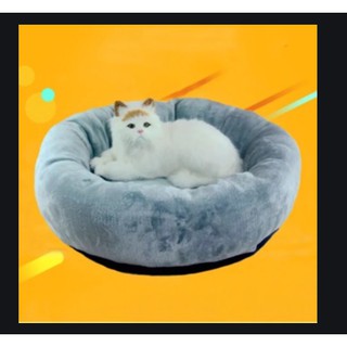 ổ nệm chó mèo tròn tai mèo size 45cm (tặng gối nằm)