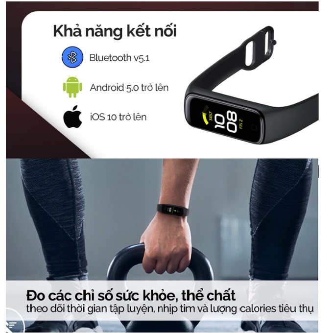 [Chính hãng] Vòng đeo tay thông minh Samsung Galaxy Fit2 - BH 12 tháng