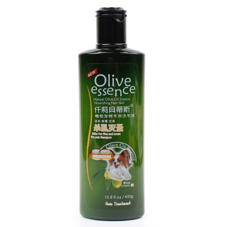 Sữa Tắm Chó Mèo Olive Siêu Mềm Mượt Trị Ve 450ml