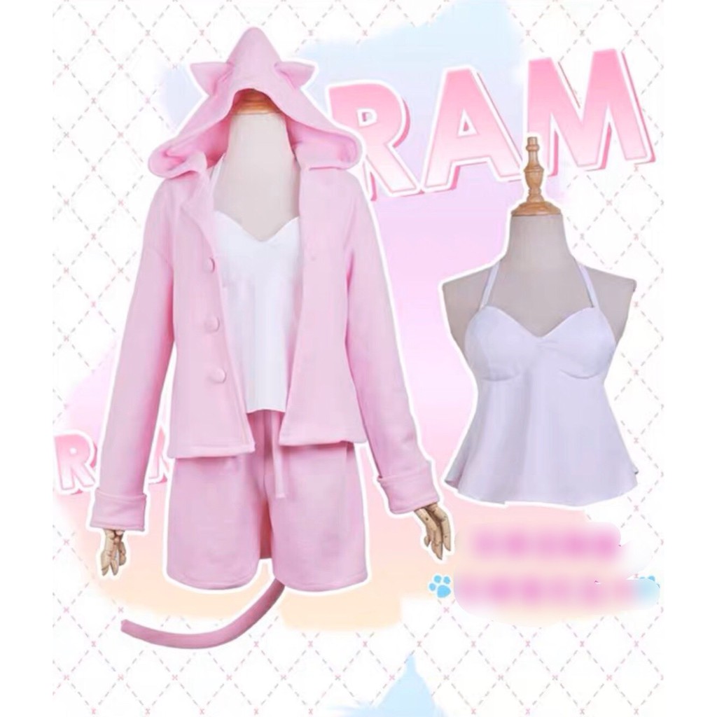 Set cosplay Rem Ram ver đồ ngủ