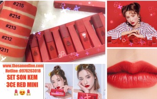SON 3CE RED _SET SON 5 CÂY MINI