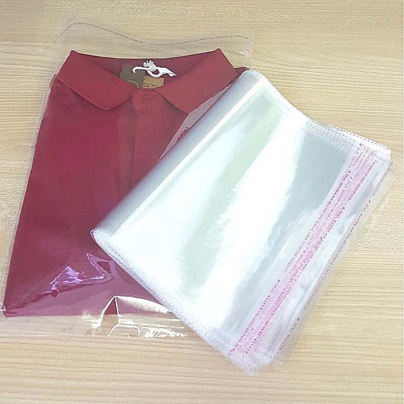 500G Túi Opp Bóng Kiếng Trong Suốt Dán Miệng-Bao Bì Nilong Keo Dán Mép Đựng Quần Áo,Đóng Gói Hàng Hóa ( Túi Dày Loại 1 )