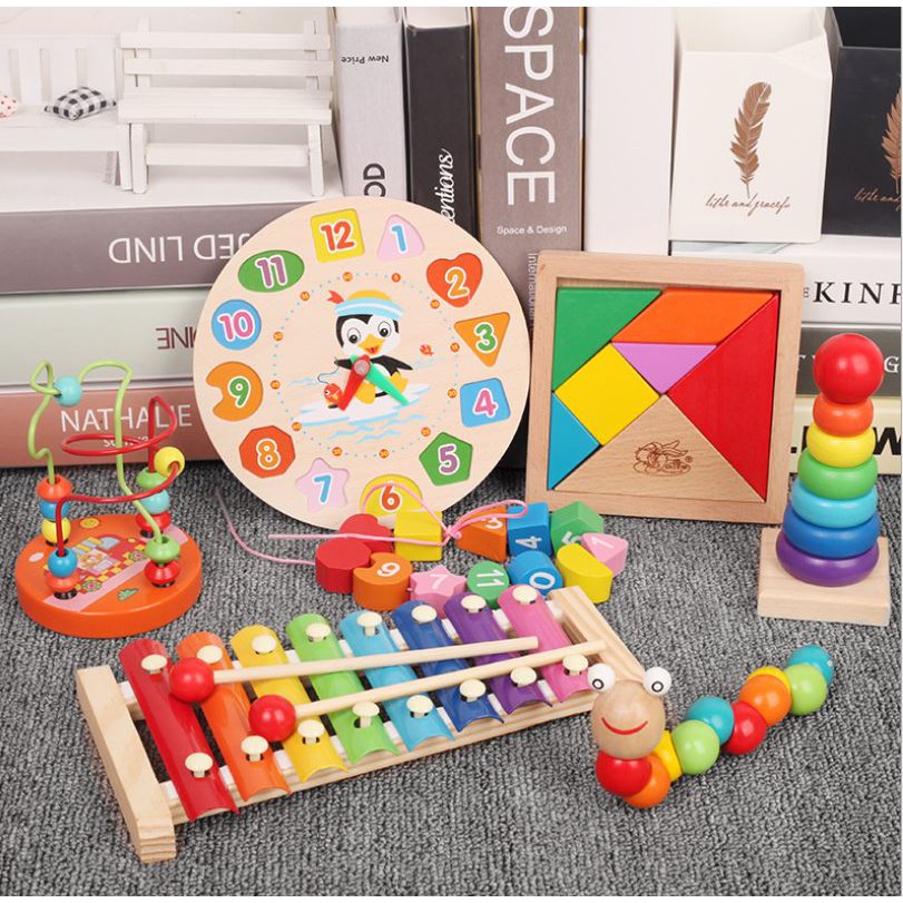 Bộ đồ chơi montessories 8 món đồ chơi trí tuệ dành cho trẻ