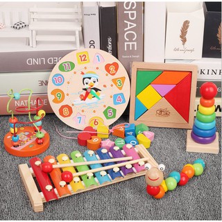 Bộ đồ chơi montessories 8 món đồ chơi trí tuệ dành cho trẻ