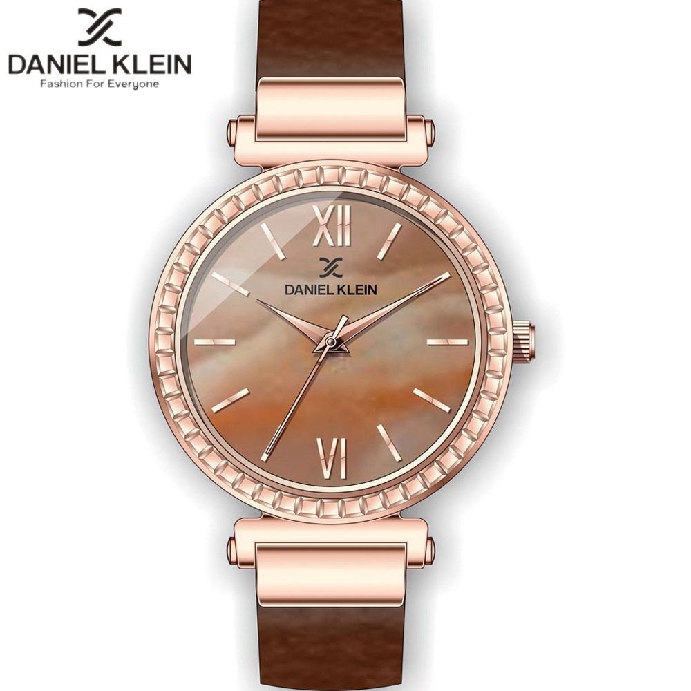 [Mã BMTTC60K giảm đến 60K đơn 50K] Đồng Hồ Nữ Daniel Klein DK12071-2 [ Chính Hãng Full Box ] Chống Nước , Dây da