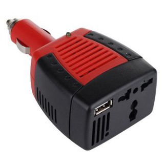 Bộ Chuyển Đổi Nguồn 12V Sang 220V Kiêm Tẩu Sạc Điện Thoại Nhỏ Gọn, Tiện Lợi Trên Xe Ô Tô (Hàng Cao Cấp Loại 1)