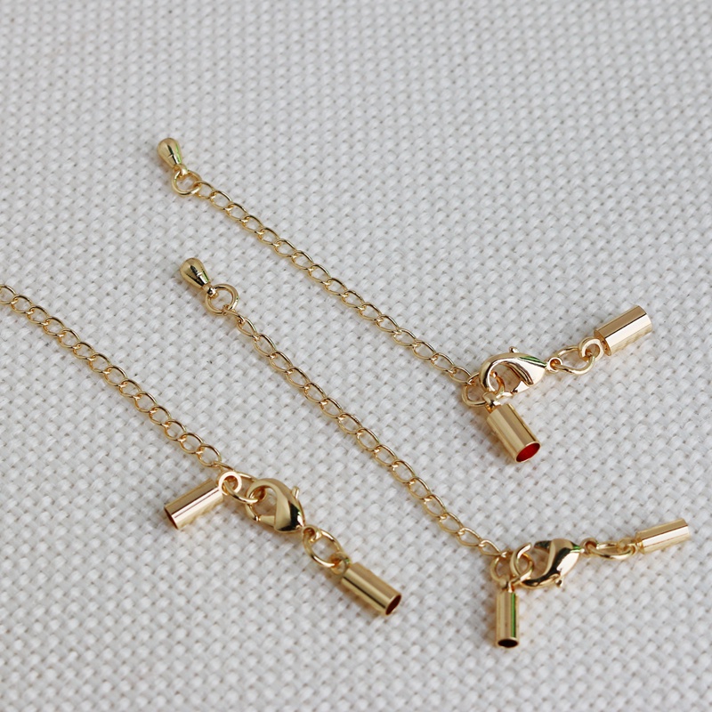 Dây Xích Đồng 14k Có Khóa Gài Đuôi Tôm Hùm Tự Làm Trang Sức Thủ Công