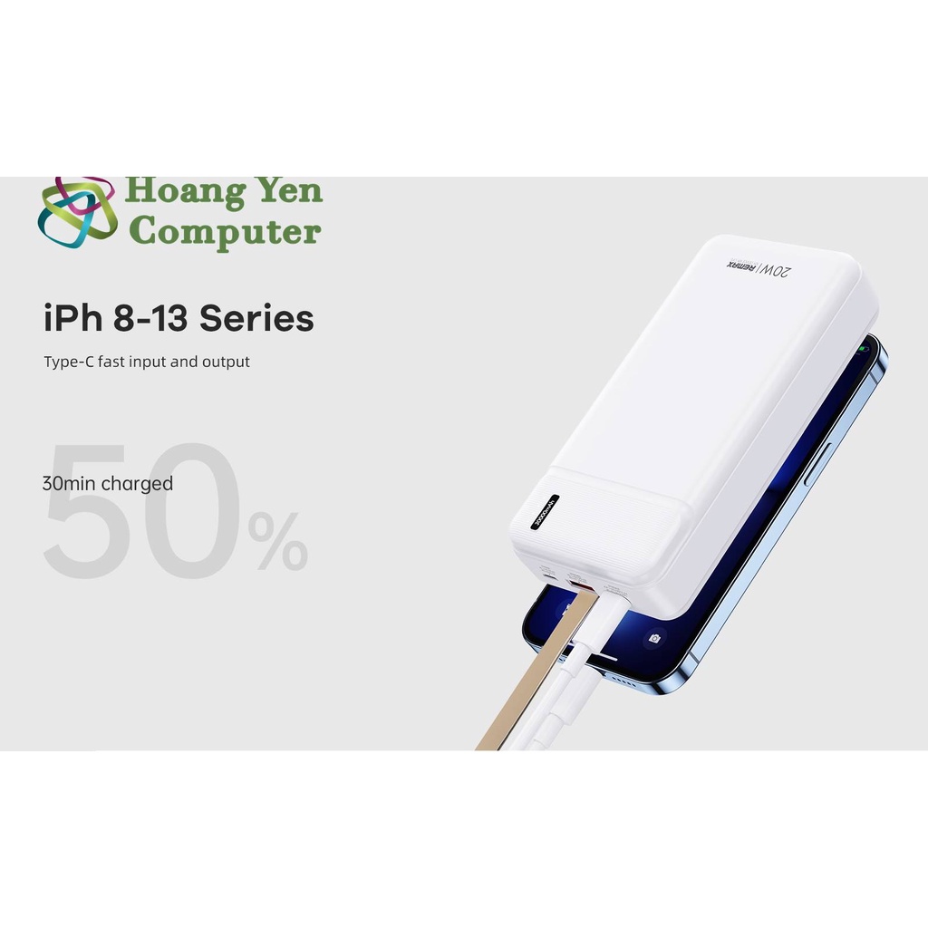 Sạc Dự Phòng Remax RPP-289 30000Mah (Sạc Nhanh QC3.0 18W, PD 20W) - BH 1 Năm - Hoàng Yến Computer