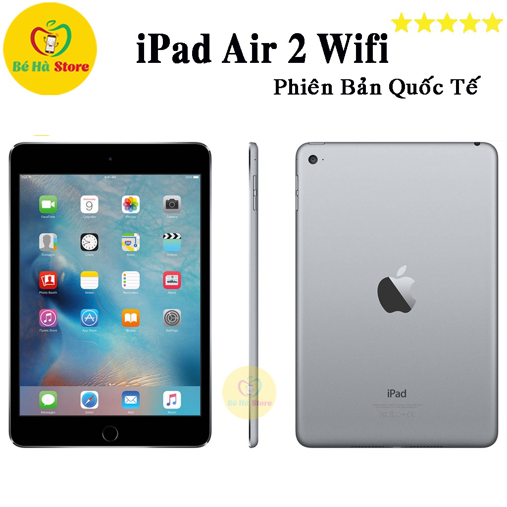 Máy Tính Bảng iPad Air 2 - 16/ 32/ 64Gb ( Chỉ Wifi ) - Zin Đẹp 99% - Có Đầy Đủ Vân Tay - Ram 2Gb - Mỏng Đẹp | BigBuy360 - bigbuy360.vn
