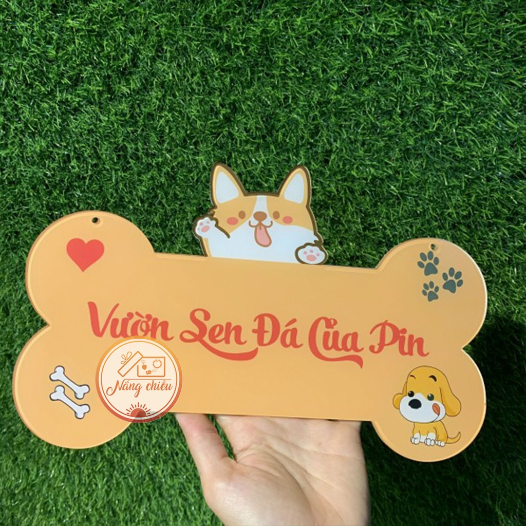 Bảng hiệu mica in thương hiệu shop - Free thiết kế - Mẫu bò sữa đáng yêu