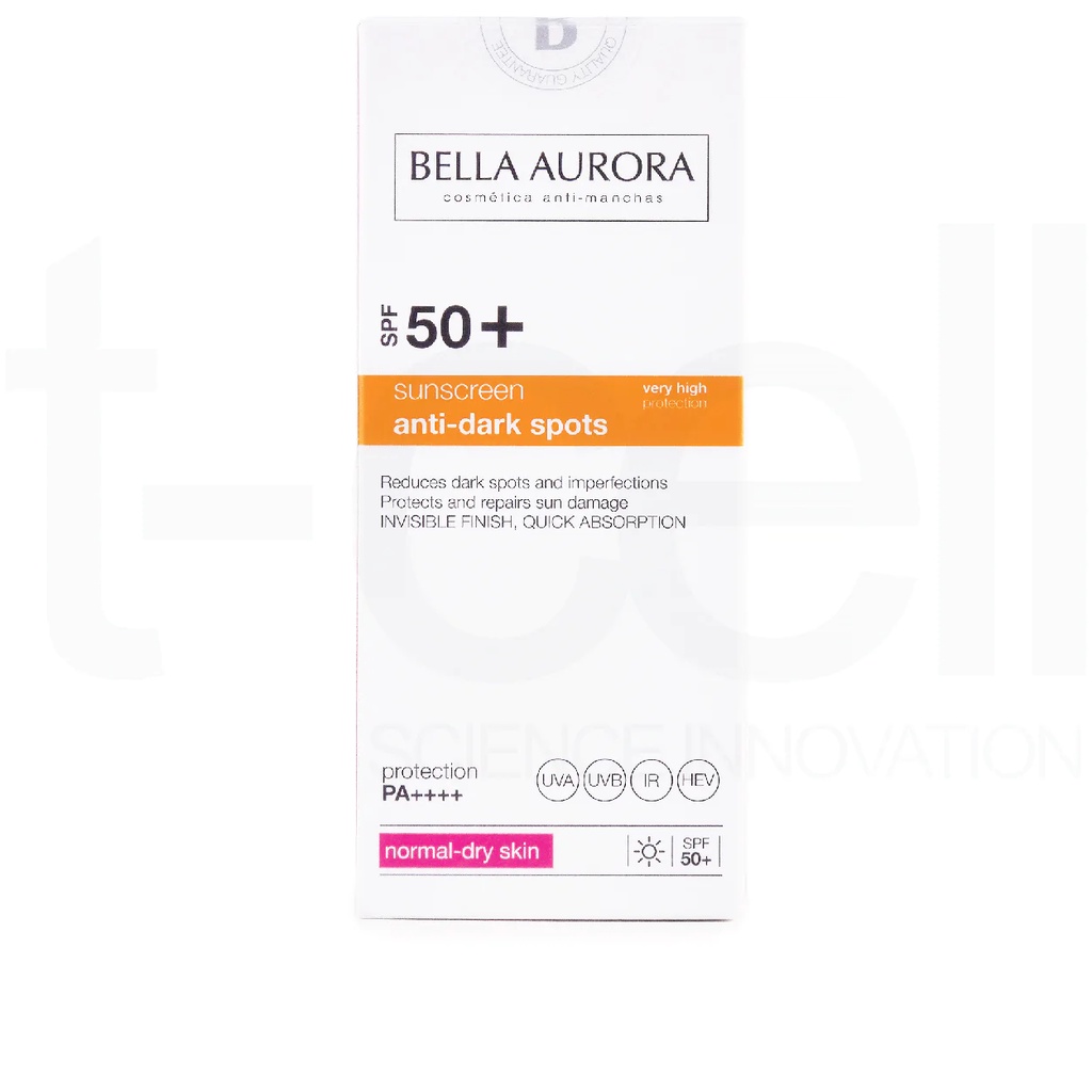 Kem Chống Nắng Cho Da Thường Đến Khô Bella Aurora Dark Spot Sunscreen SPF50+. Normal-Dry Skin (50ml)