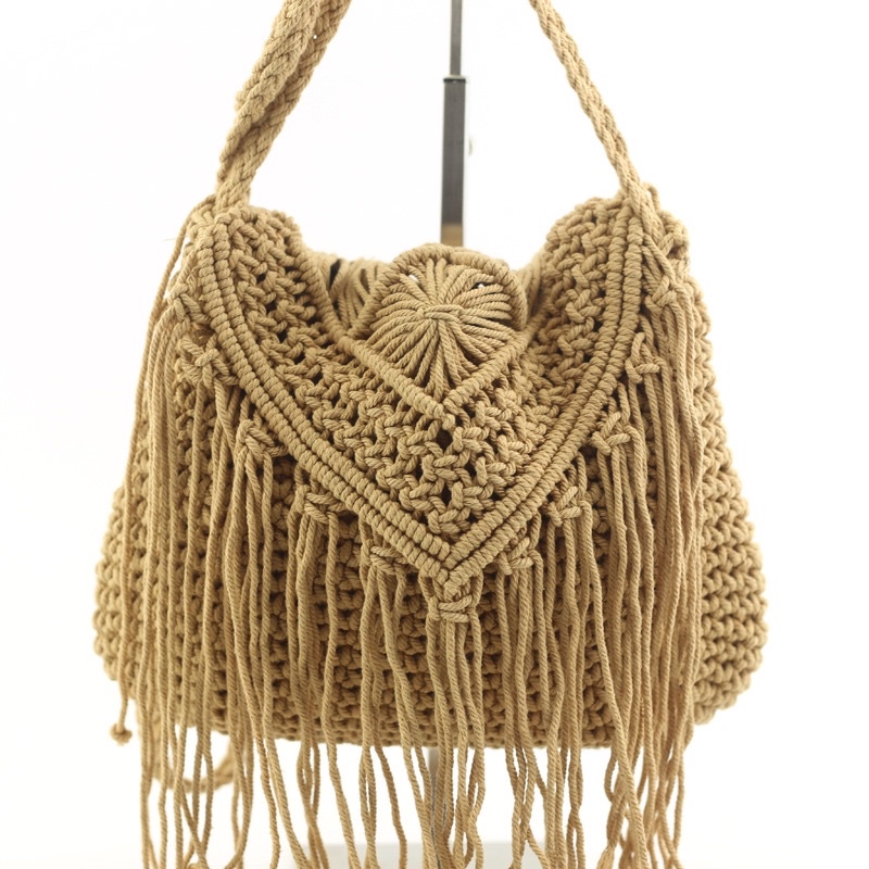 Túi đan thừng macrame
